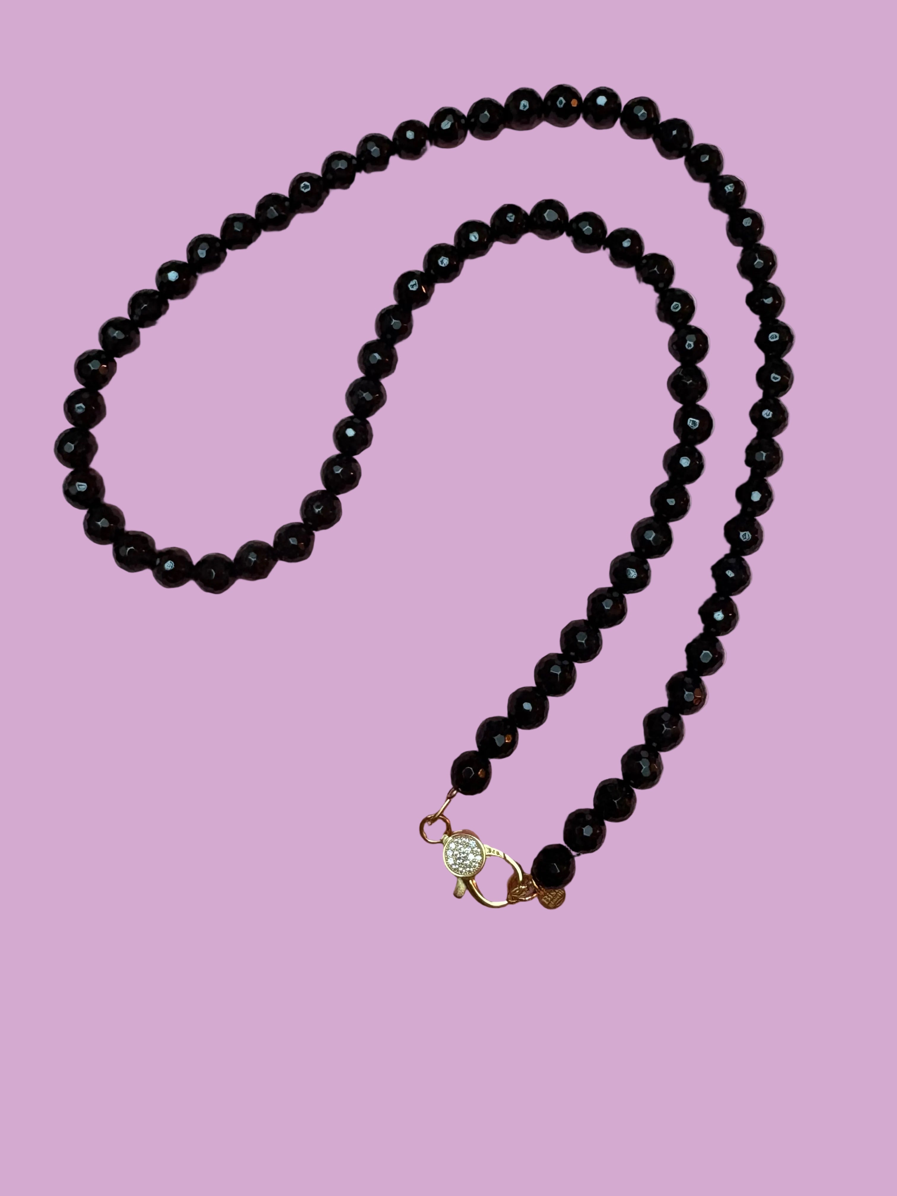 Collana LUCE - ONICE  mm 8 - chiusura gioiello argento 925 - cm 60 - charms Luce