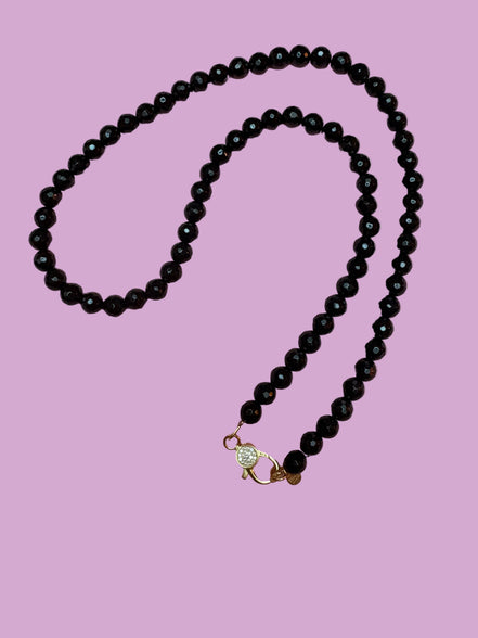 Collana LUCE - ONICE  mm 8 - chiusura gioiello argento 925 - cm 60 - charms Luce