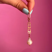 Mono orecchino - DOLCE argento 925oro rosa con perla