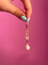 Mono orecchino - DOLCE argento 925oro rosa con perla