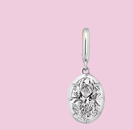 CHARM LUCE - con scattino - big zircone rodio
