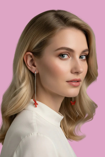 Collezione Mediterranea - Orecchini con corallo rosso naturale