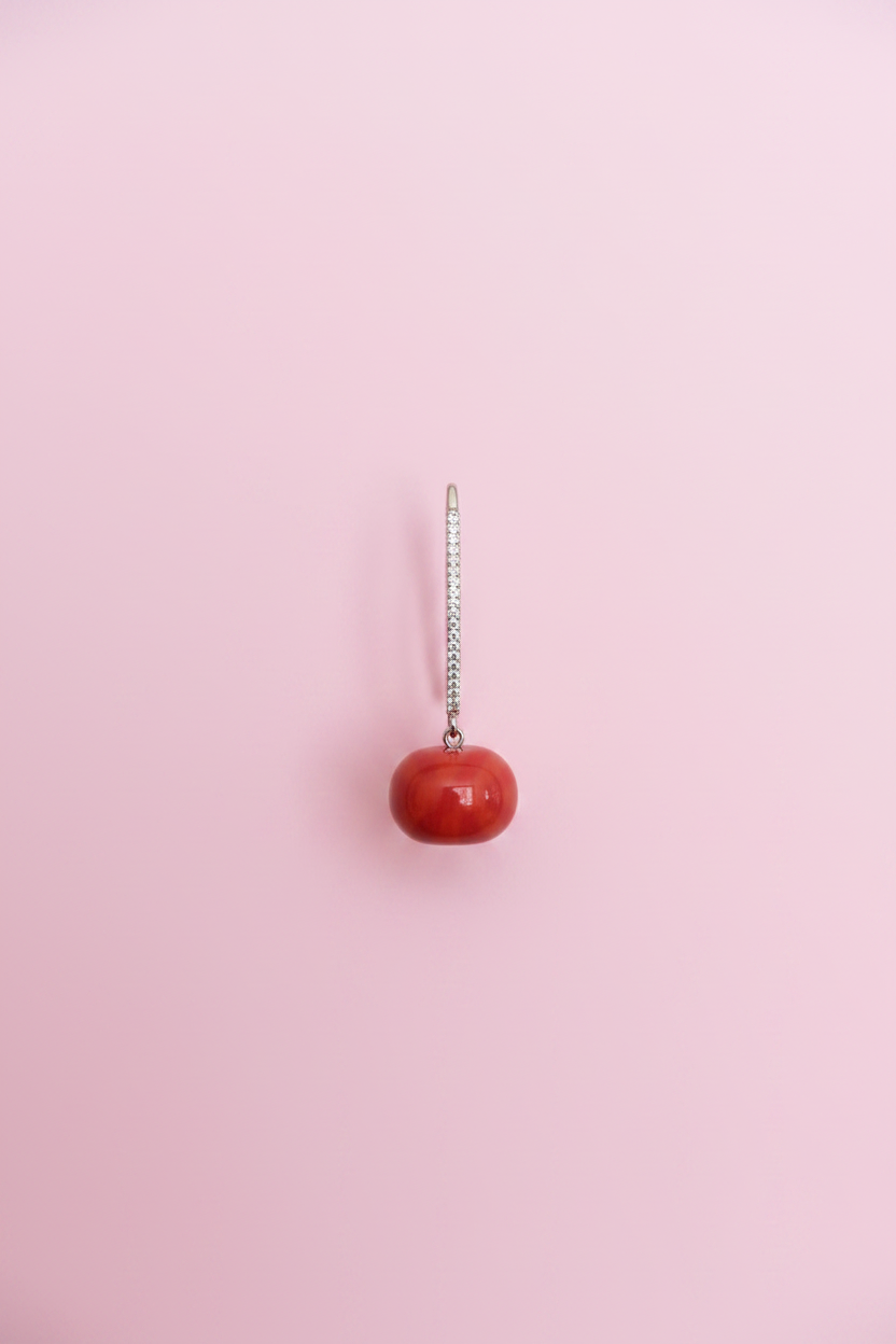 Orecchini Pendenti MEDITERRANEA – Corallo Rosso e Argento 925 Rodiato