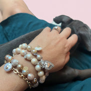 Bracciale Bisette -JAIPUR perle  con charm PERLA