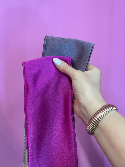 Cintura OBI fucsia e greige