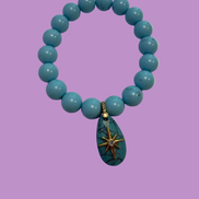 Bracciale Bisette - JAIPUR  OCEANO   turchese con charm turchese stella