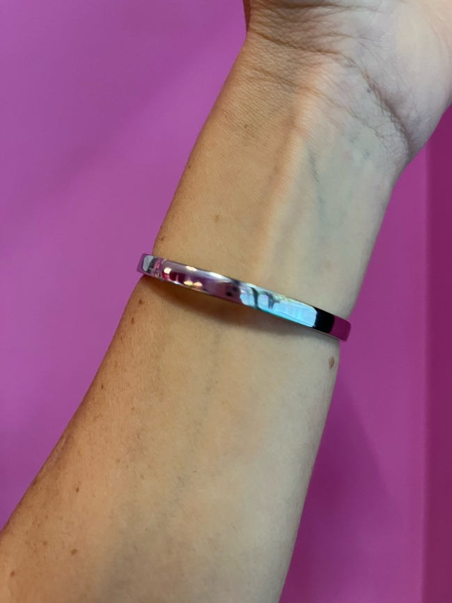 Bracciale bangle argento 925 - rodio