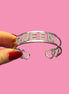 BRACCIALE QUEEN CON ZIRCONI - cuori intrecciati