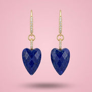 Orecchini  Collezione JAIPUR-  cuore lapislazzuli  argento 925