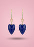 Orecchini  Collezione JAIPUR-  cuore lapislazzuli  argento 925
