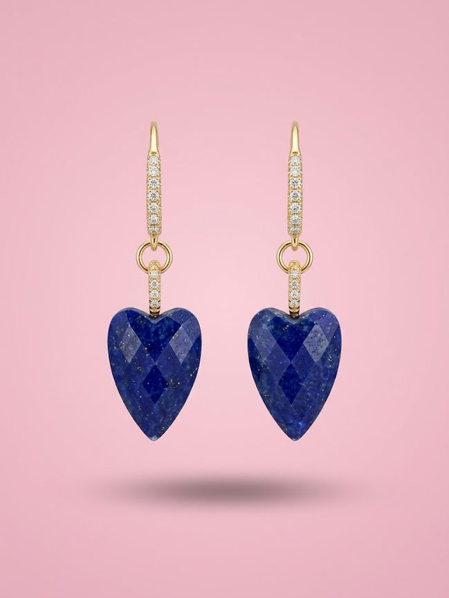 Orecchini  Collezione JAIPUR-  cuore lapislazzuli  argento 925