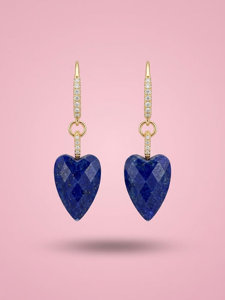 Orecchini  Collezione JAIPUR-  cuore lapislazzuli  argento 925