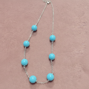 Collezione Oceano  - Collana argento 925 con  7 sfere turchese