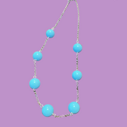 Collezione Oceano  - Collana argento 925 con  7 sfere turchese