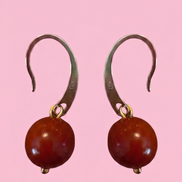 Orecchini  - ICONICI MEDITERRANEO argento 925 placcato oro giallo con CORALLO ROSSO