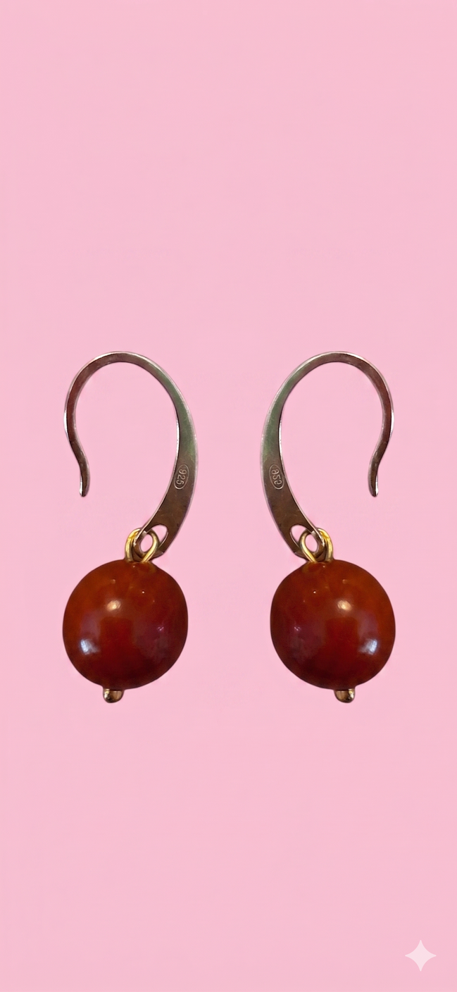 Orecchini  - ICONICI MEDITERRANEO argento 925 placcato oro giallo con CORALLO ROSSO