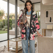 flower Kimono  - giacchina Kimono nera
