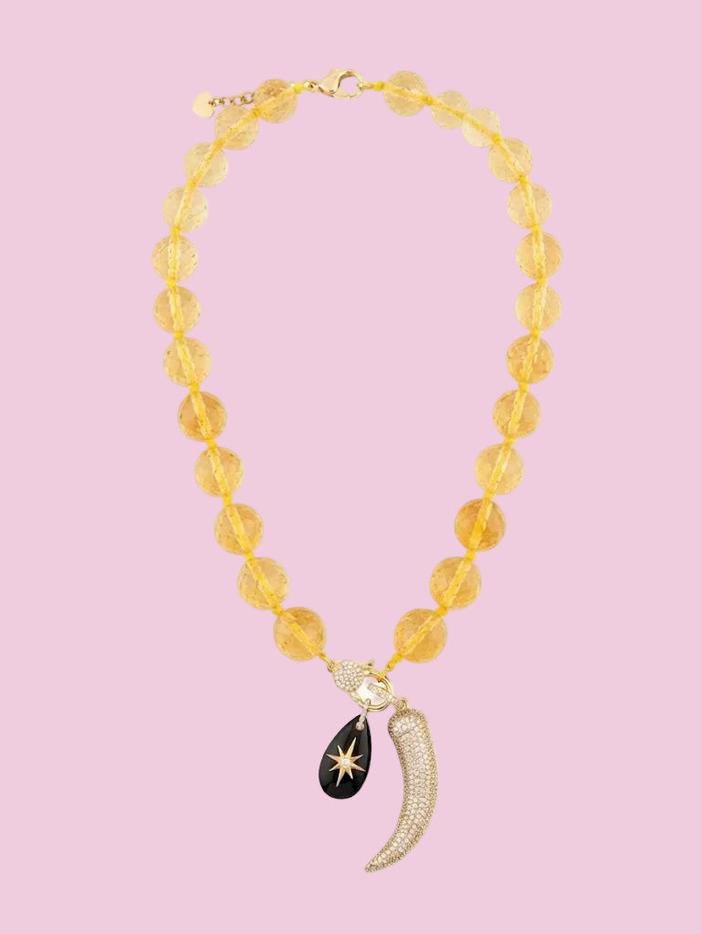 Collana JAIPUR - Quarzo citrino argento 925