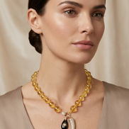 Collana JAIPUR - Quarzo citrino argento 925