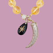 Collana JAIPUR - Quarzo citrino argento 925