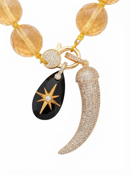 Collana JAIPUR - Quarzo citrino argento 925