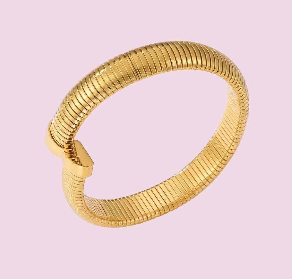 Bracciale Tubogas Flessibile Contrarié - cm 1,2 acciaio senza zirconi