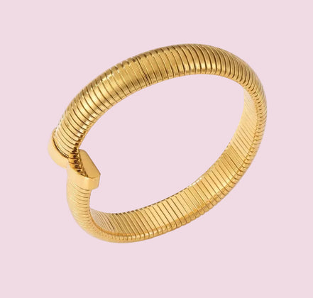 Bracciale Tubogas Flessibile Contrarié - cm 1,2 acciaio senza zirconi