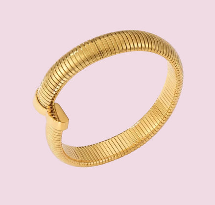 Bracciale Tubogas Flessibile Contrarié - cm 1,2 acciaio senza zirconi