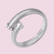Bracciale Tubogas Flessibile Contrarié - cm 1,2 acciaio senza zirconi