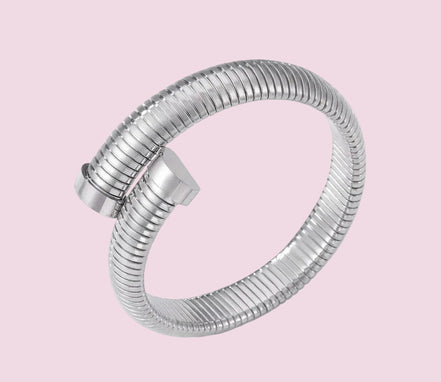 Bracciale Tubogas Flessibile Contrarié - cm 1,2 acciaio senza zirconi