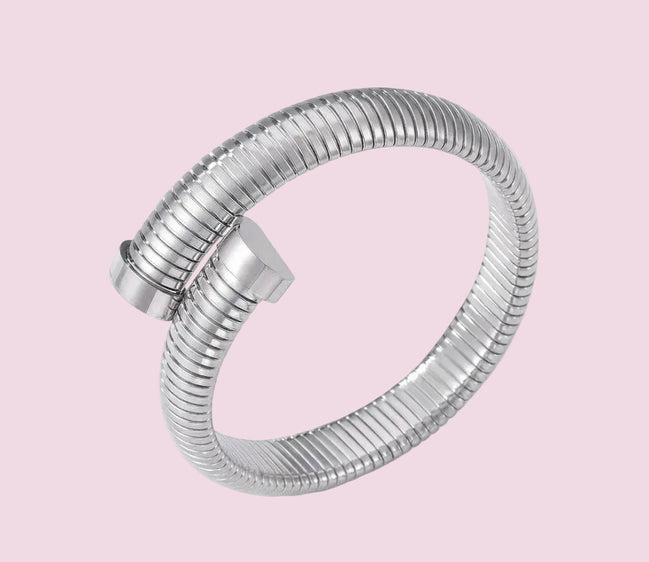 Bracciale Tubogas Flessibile Contrarié - cm 1,2 acciaio senza zirconi