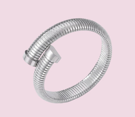 Bracciale Tubogas Flessibile Contrarié - cm 1,2 acciaio senza zirconi