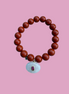 Bracciale Bisette - JAIPUR  Medietrranea  corallo rosso  con charm quarzo rosa
