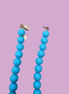 Collana POISSONS - turchese mm 6- chiusura argento 925 -  pesciolino blu smaltato
