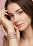 Bracciale MANTRA 4 - Macrame’ con zirconi e ottone placcato oro giallo