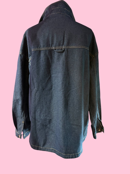 Camicia-giacca Denim- CHANELLINA camicia 100% cotone con passamaneria Couture