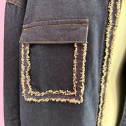 Camicia-giacca Denim- CHANELLINA camicia 100% cotone con passamaneria Couture