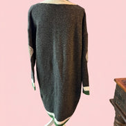 Cardigan Gioiello : cardigan Oversize grey con Cristalli – Lusso Couture