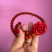 INCANTEVOLE -  MEDITERRANEA Chocker  contrarie’  1 giro corallo rosso con rosa