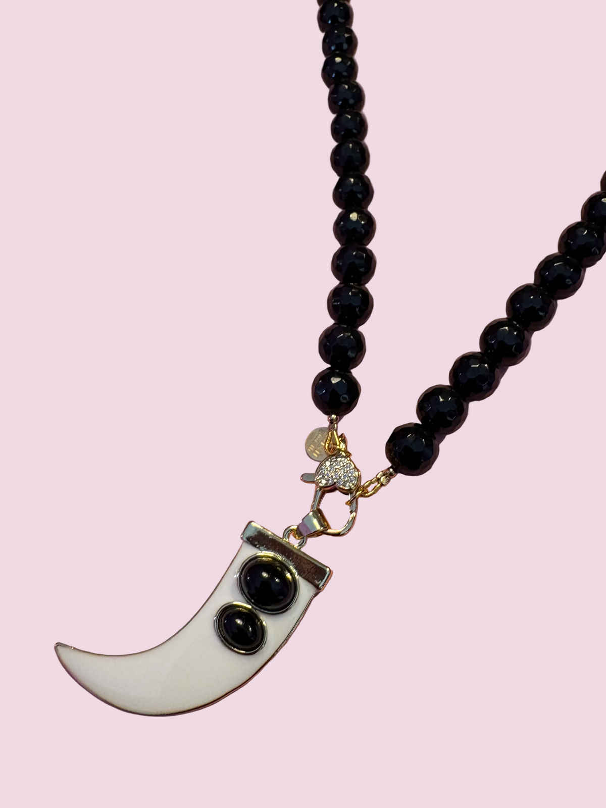 Halskette LUCE - ONYX 10mm - Schmuckverschluss - 50cm - Charm Luce
