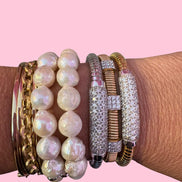 Bracciale ROUND Tubogas argento 925 con zirconi