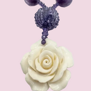 Collana Ametista & Rosa Haute Couture