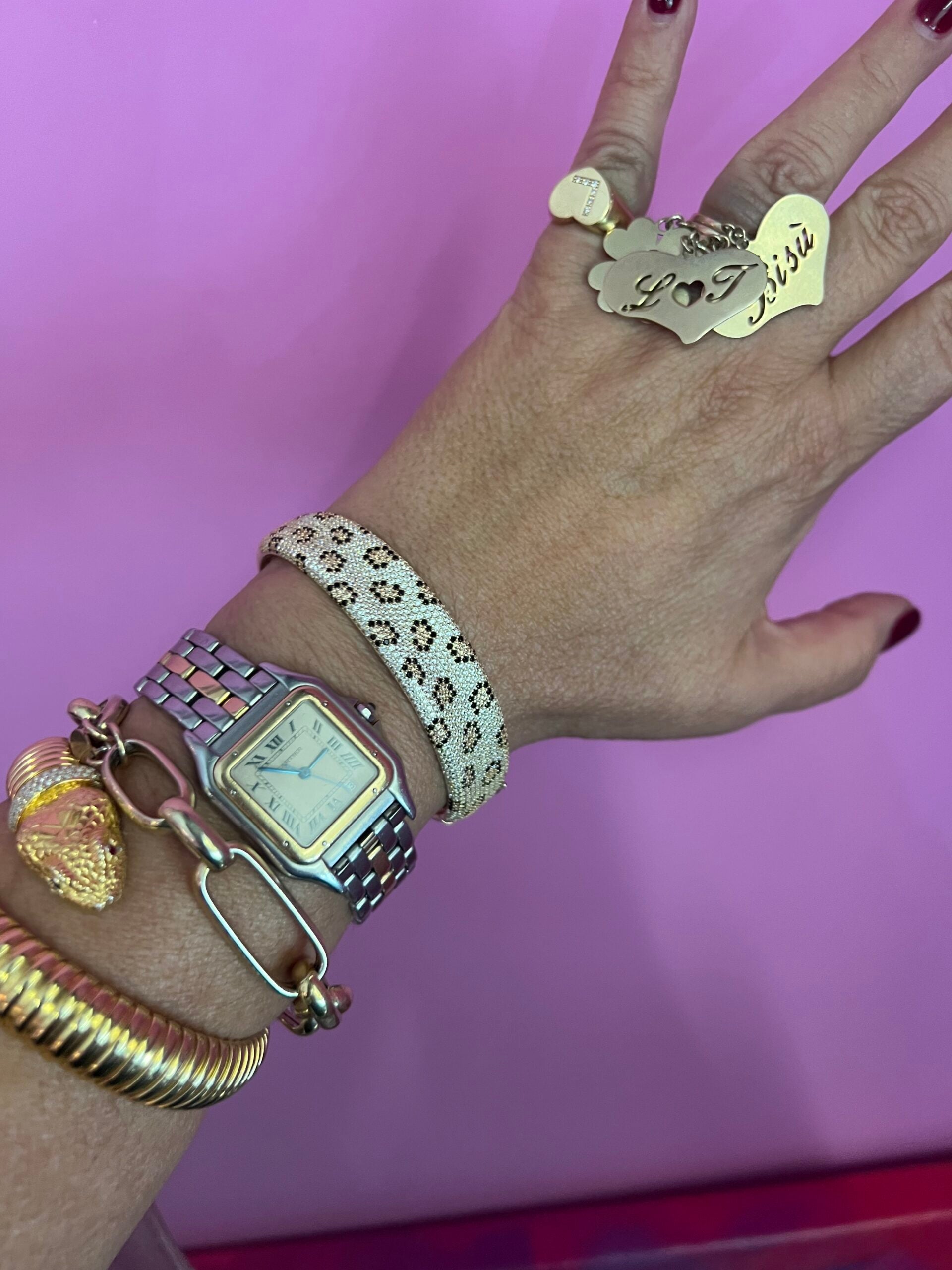 Bracciali JUNGLE   argento 925 con Pavé zirconi Maculato
