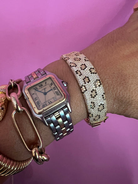 Bracciali JUNGLE   argento 925 con Pavé zirconi Maculato