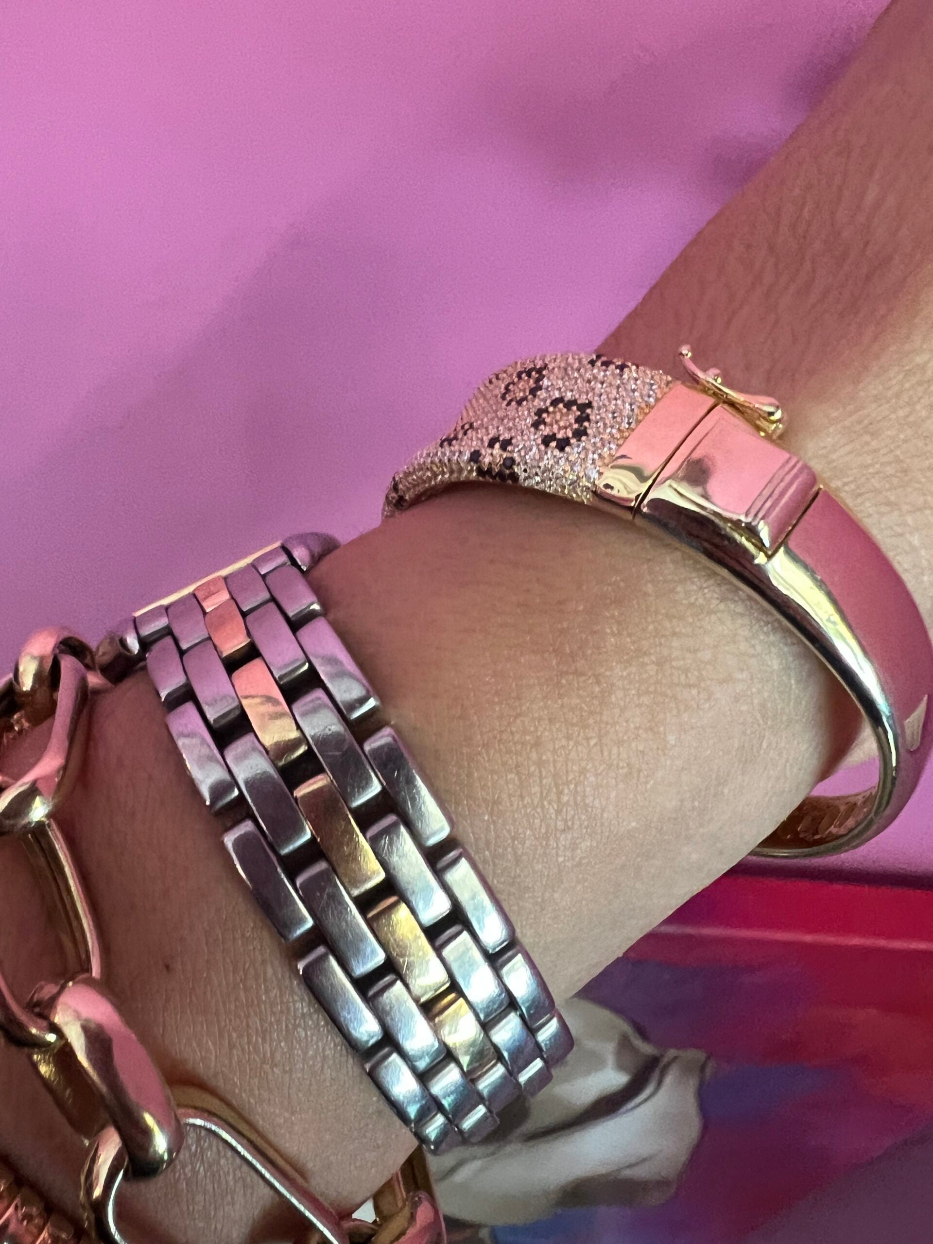 Bracciali JUNGLE   argento 925 con Pavé zirconi Maculato