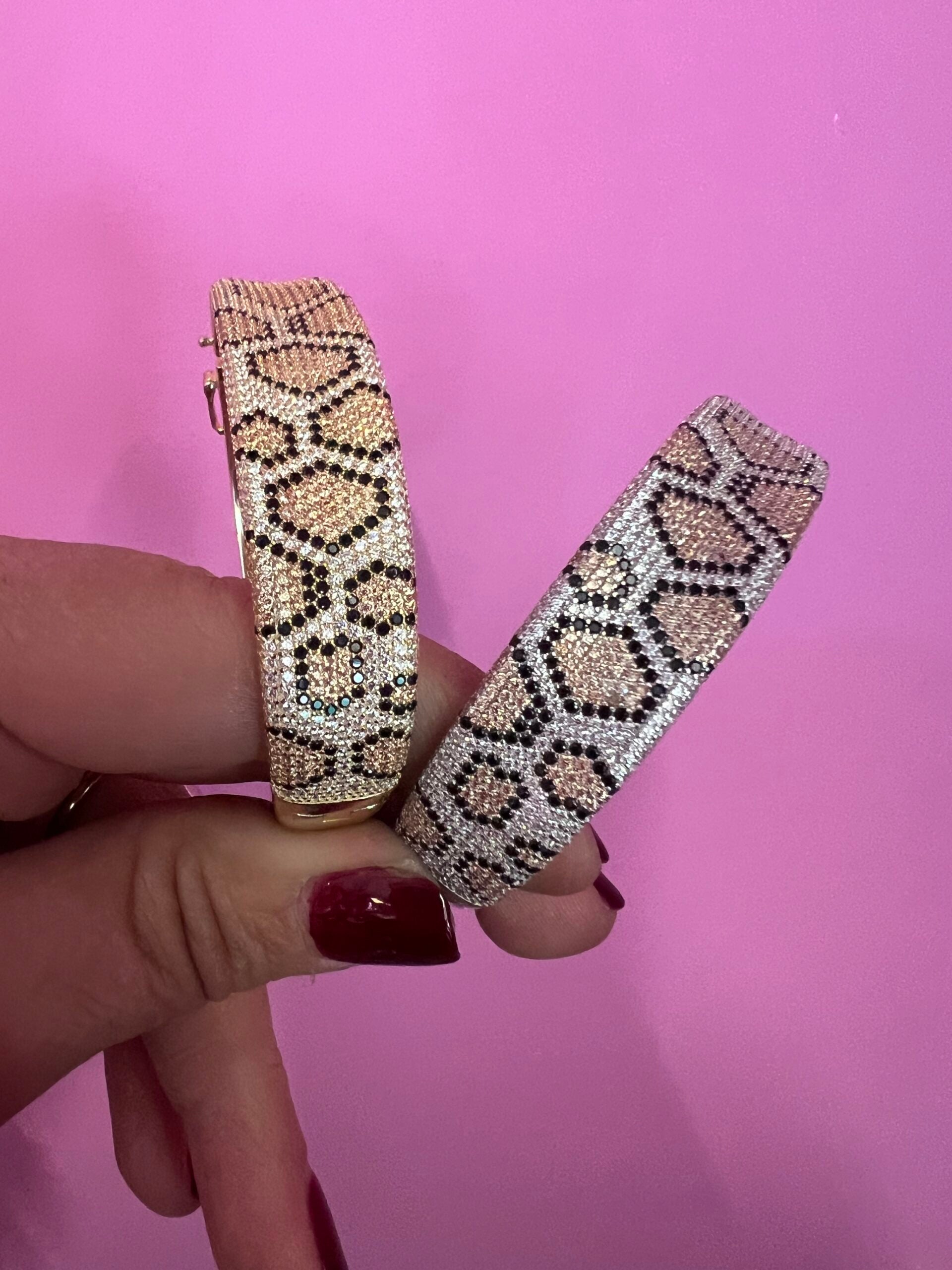 Bracciali JUNGLE argento 925  Pavé Pitone di zirconi