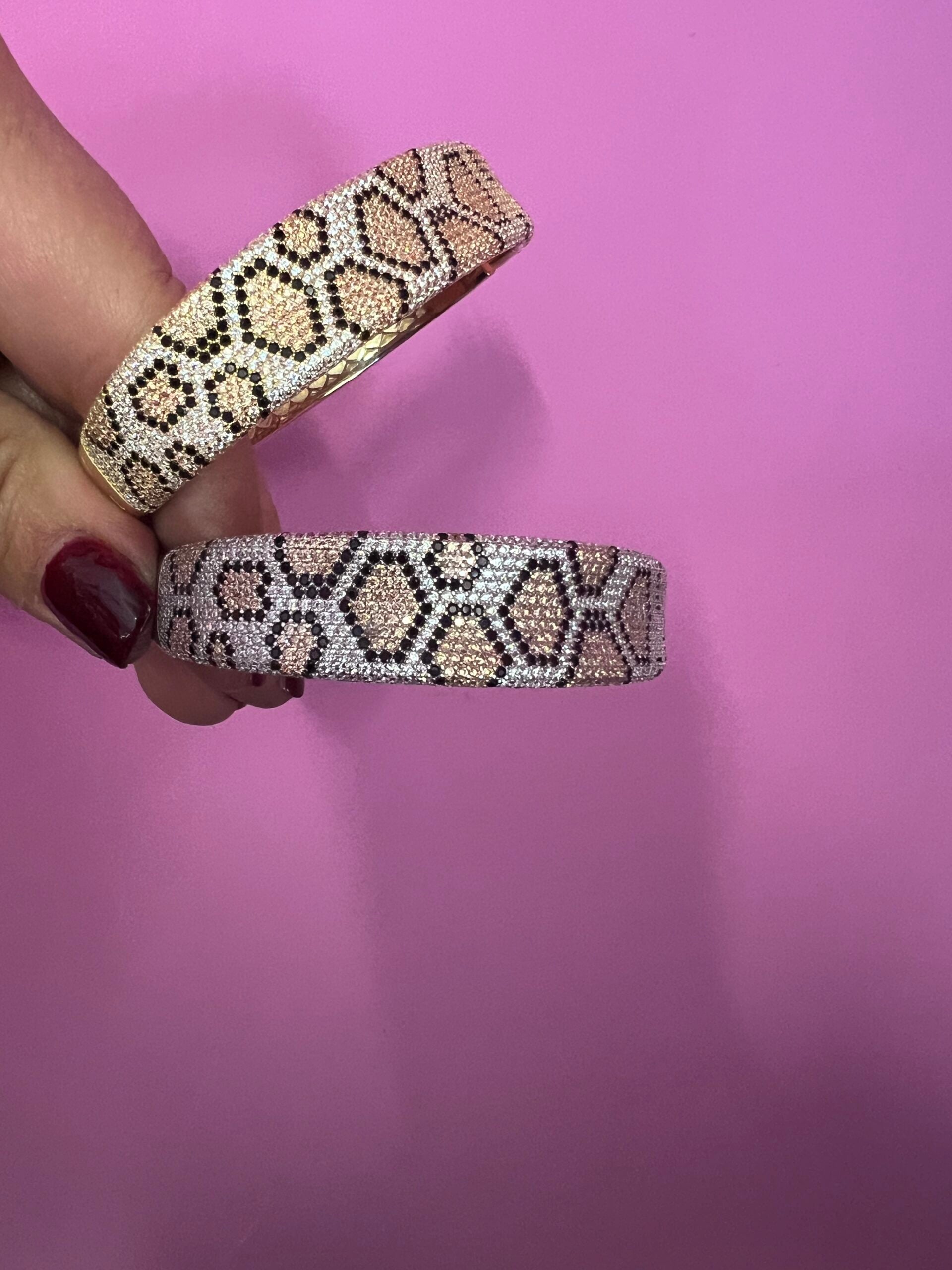Bracciali JUNGLE argento 925  Pavé Pitone di zirconi