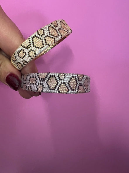 Bracciali JUNGLE argento 925  Pavé Pitone di zirconi