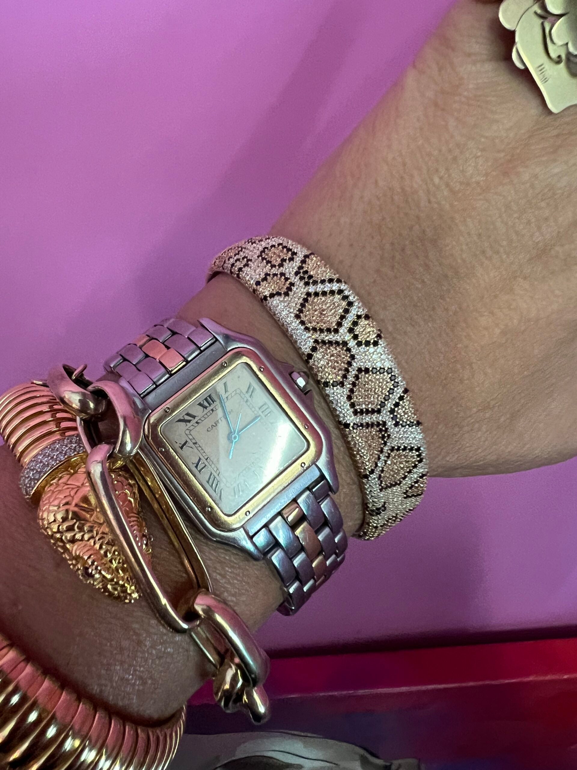 Bracciali JUNGLE argento 925  Pavé Pitone di zirconi