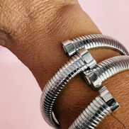 Bracciale Tubogas Flessibile Contrarié - cm 1,2 acciaio senza zirconi